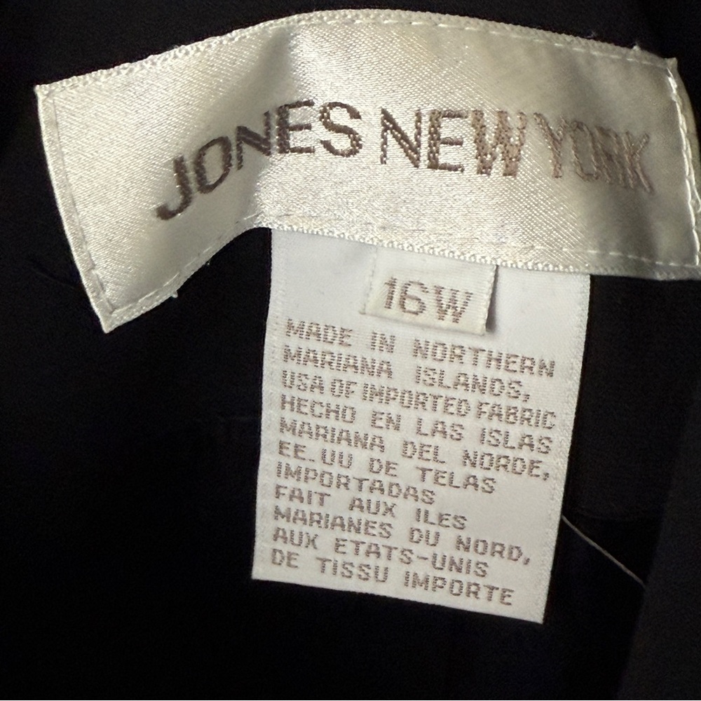 Jones New York Women's Black SZ 16 Blazer Long Career Business Classic Dressy - Picture 3 of 9